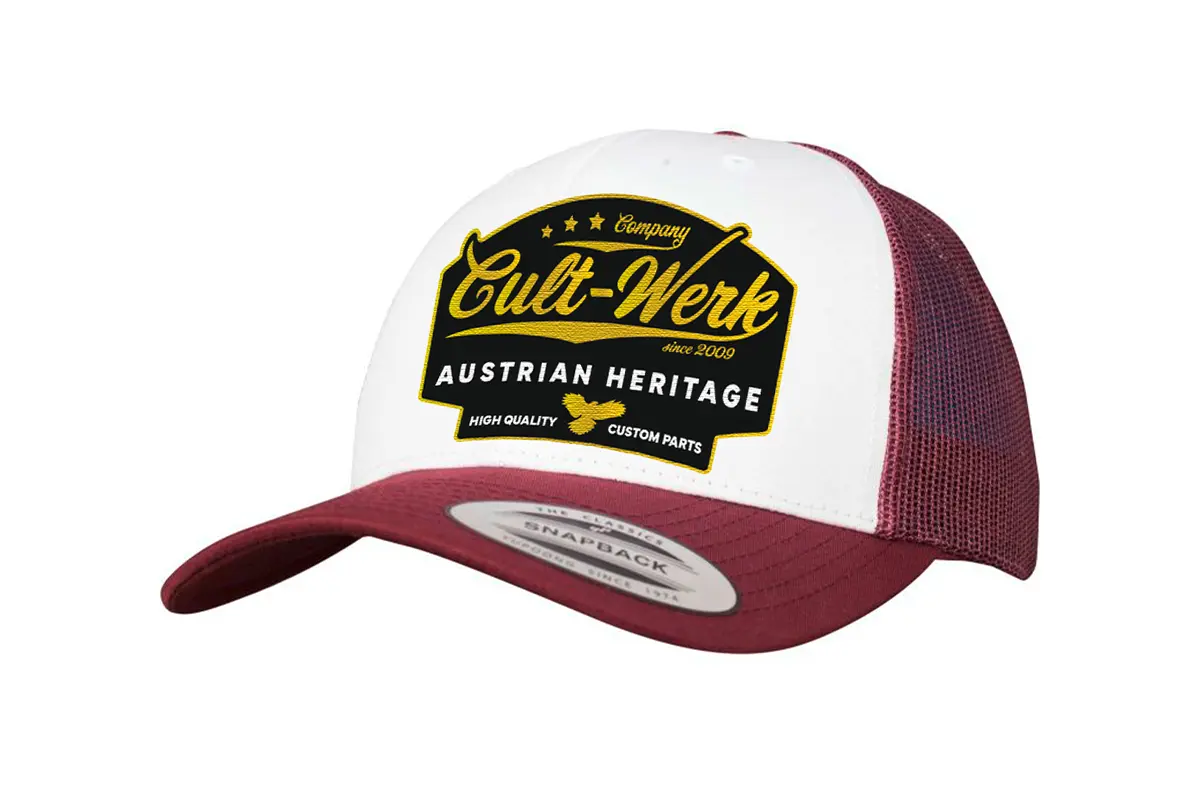 Cult-Werk CAP "Trucker" - red/white round