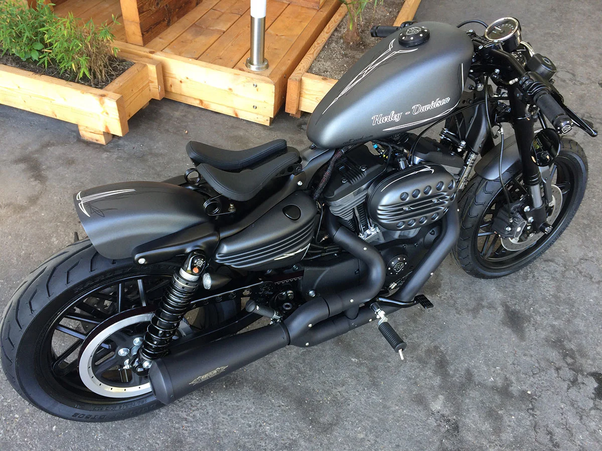 Rear fender ORIGINAL STYLE SHORT (suitable for Harley-Davidson models: Sportster from 2004 to current, glossy black)