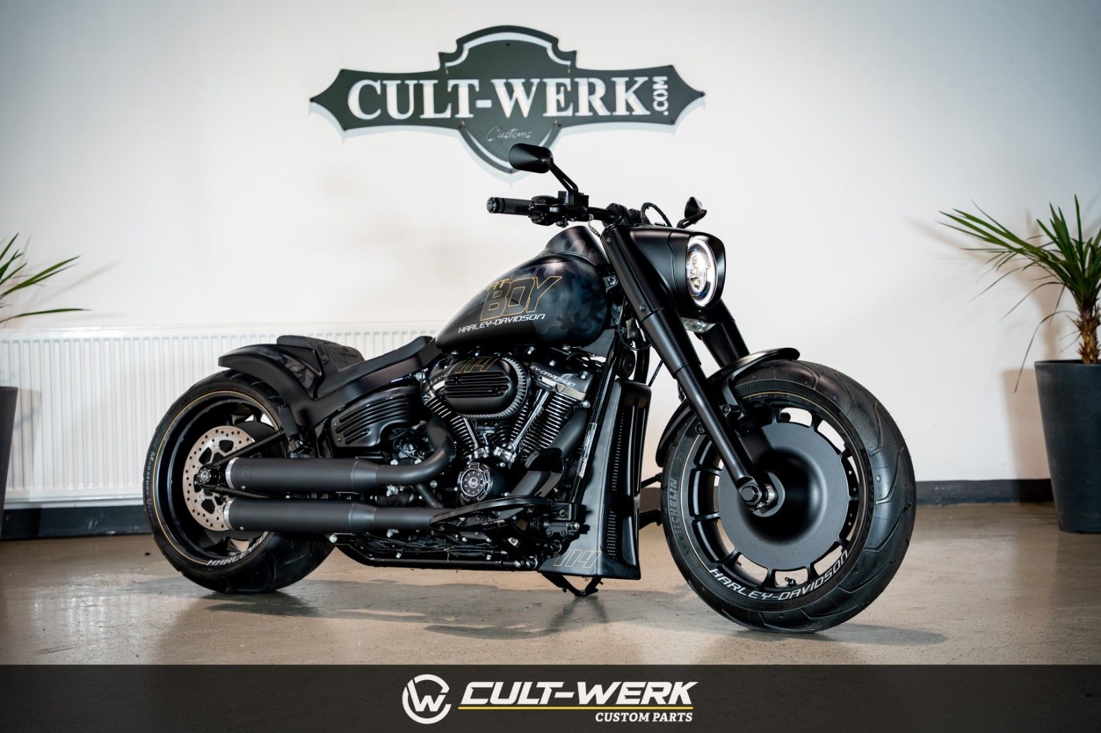 Harley-Davidson Fat Boy 114 "Black Camouflage"  by Cult-Werk