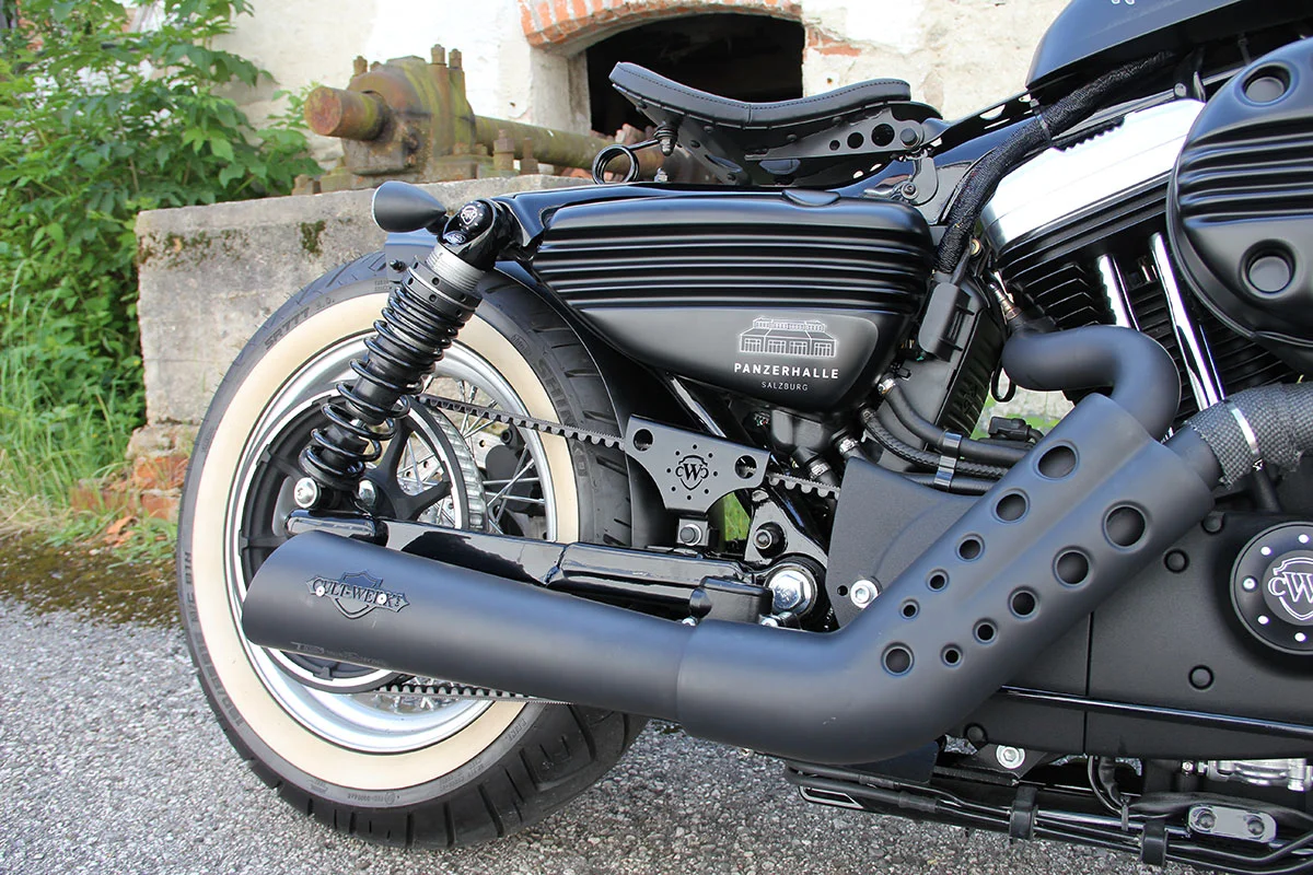 Side cover set BOBBER (suitable for Harley-Davidson models: Sportster from 2004 to 2013, paintable)