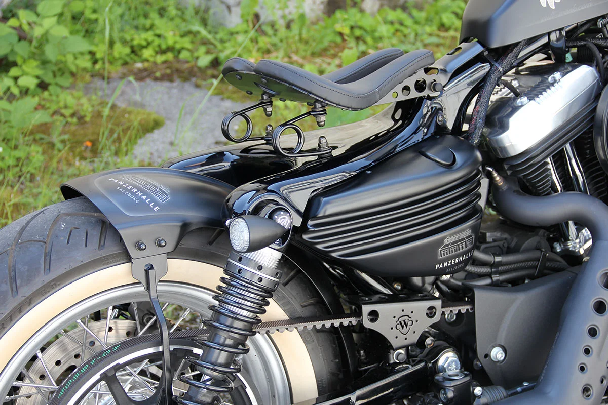 Seitendeckelset BOBBER (passend für Harley-Davidson Modelle: Sportster ab 2014 bis aktuell, schwarz glänzend)