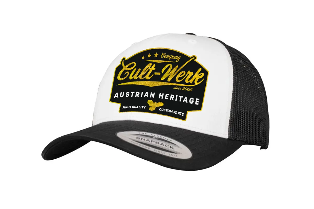 Cult-Werk CAP "Trucker" - white/black round