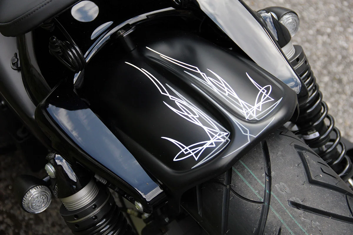 Rear fender OLD SCHOOL (suitable for Harley-Davidson models: Sportster from 2004 to current, glossy black)