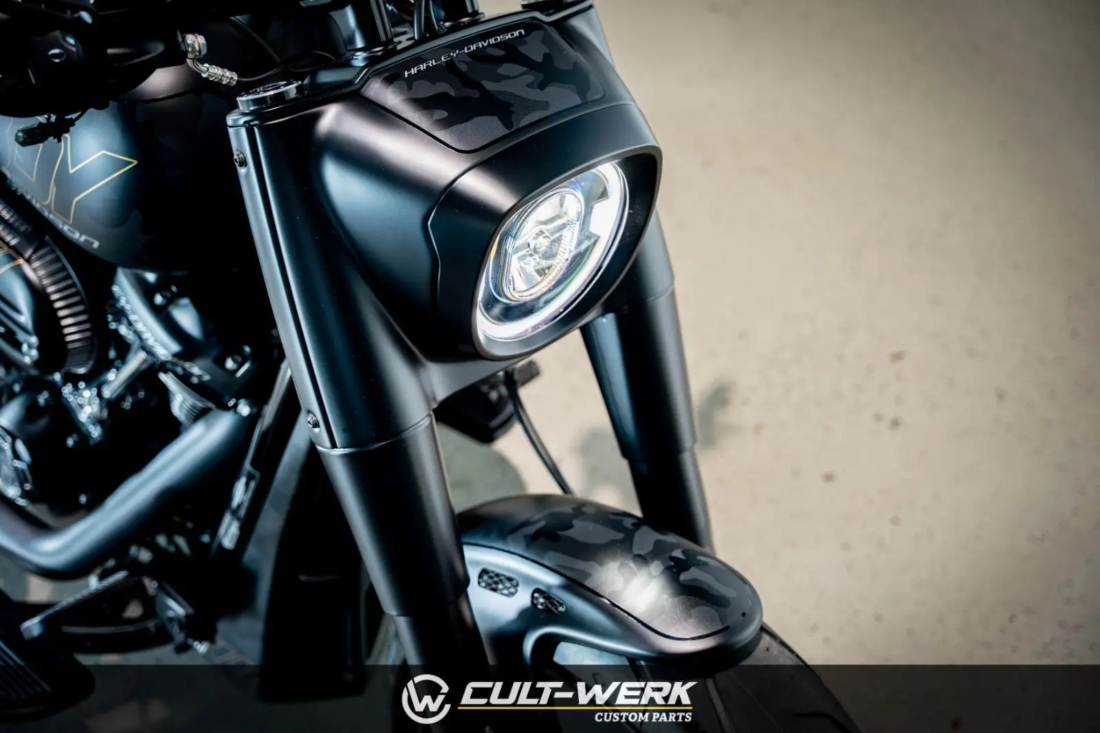 Harley-Davidson Fat Boy 114 "Black Camouflage" by Cult-Werk