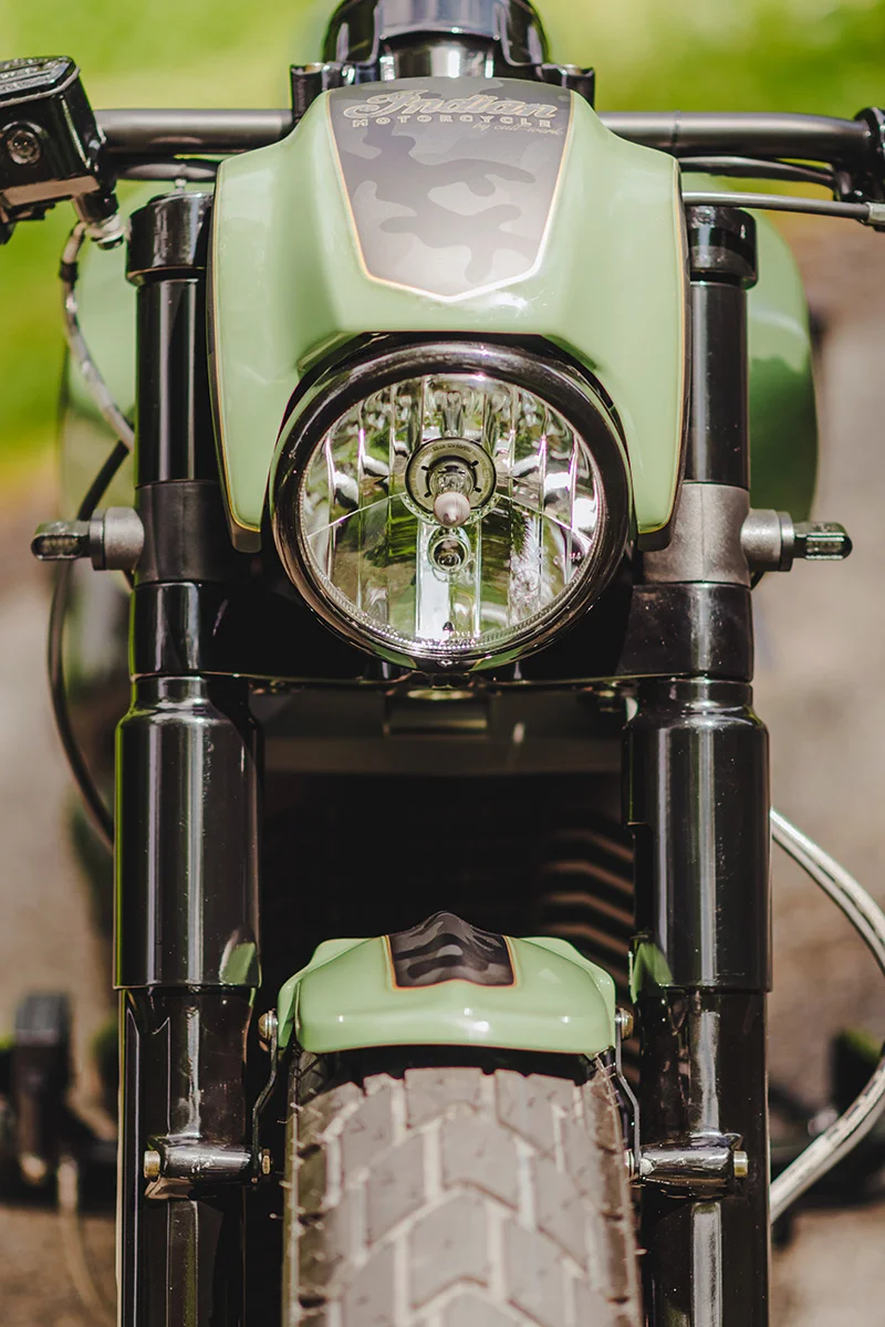 LED indicator set "Shorty" incl. holder (suitable for Indian Motorcycle models: Scout from 2015)