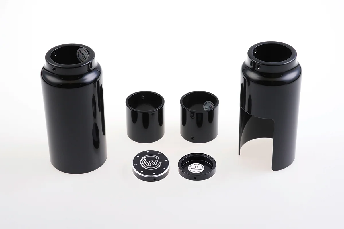 Fork Cover Kit "Short Version" (suitable for Indian Motorcycle models: Scout Bobber from 2018, with milling)