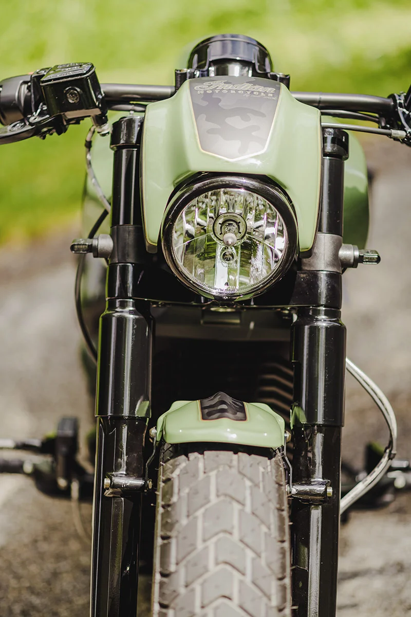 Headlight mask NRS STYLE (suitable for Indian Motorcycle models: Scout Bobber from 2018)