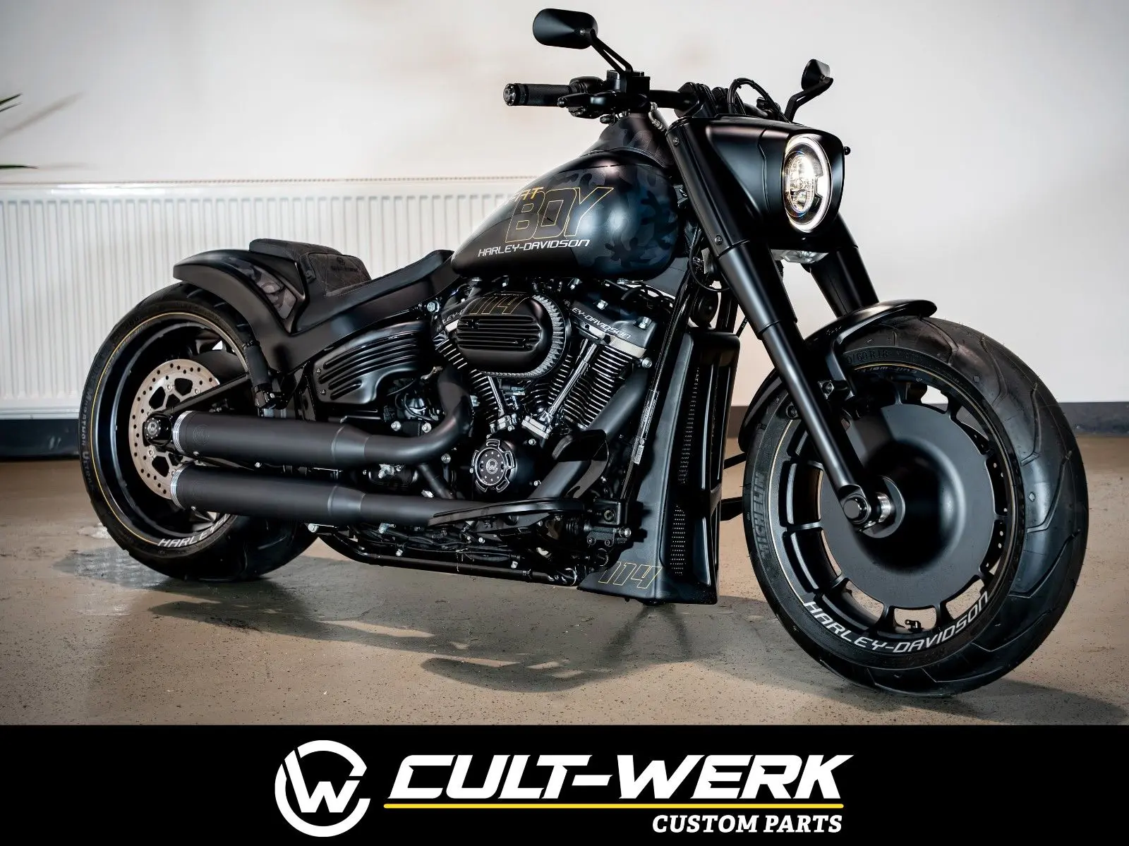 Harley-Davidson Fat Boy 114 "Black Camouflage" by Cult-Werk