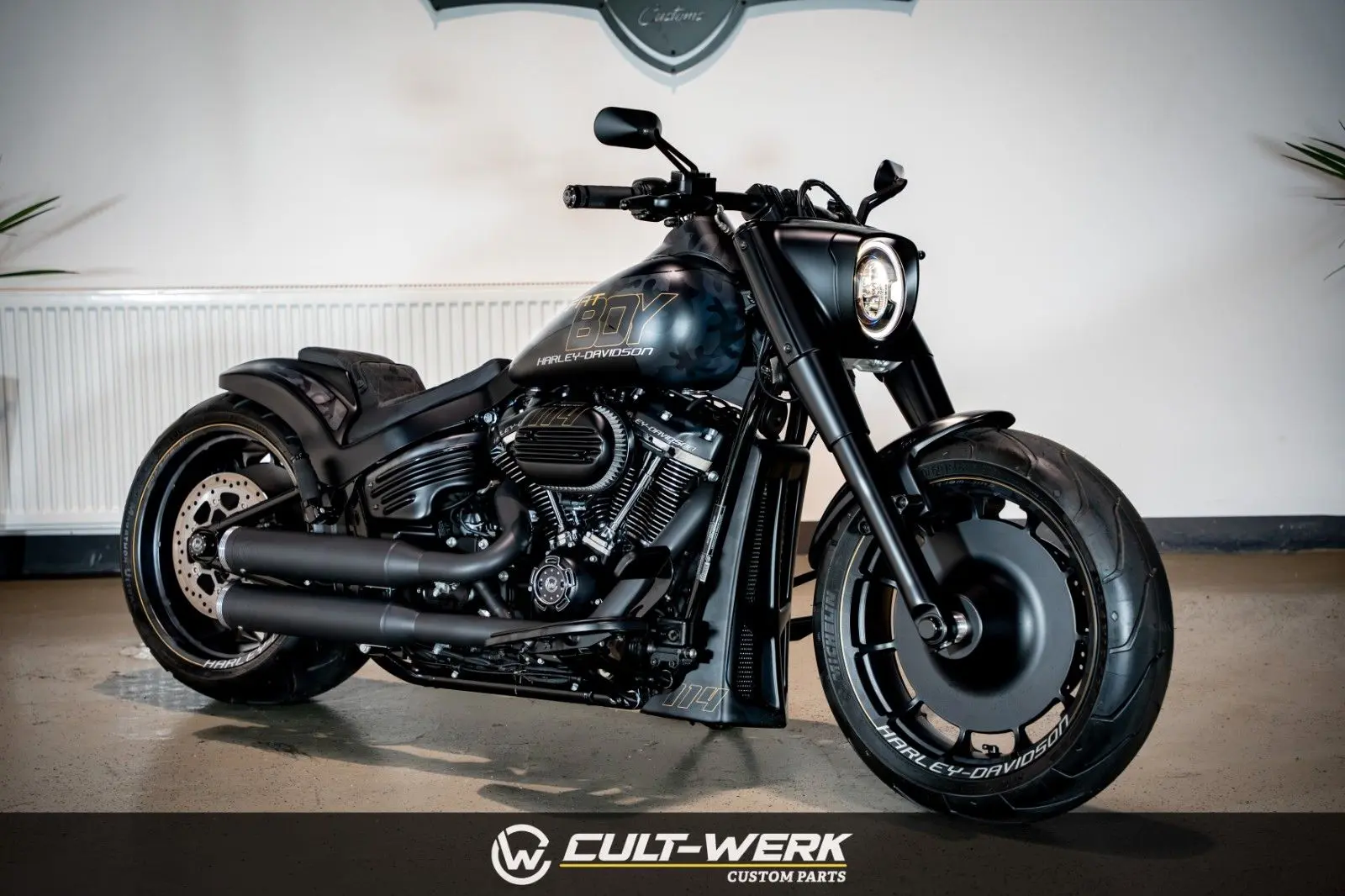 Harley-Davidson Fat Boy 114 "Black Camouflage" by Cult-Werk