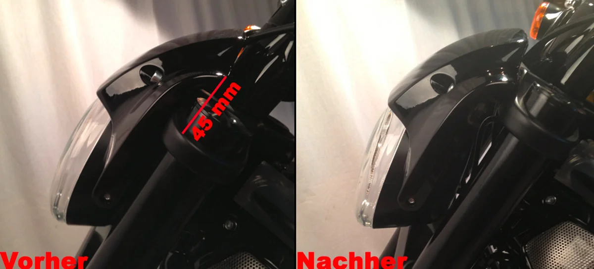 Scheinwerfertieferlegungskit (passend für Harley-Davidson Modelle: Night Rod Special ab 2012 - 2017)