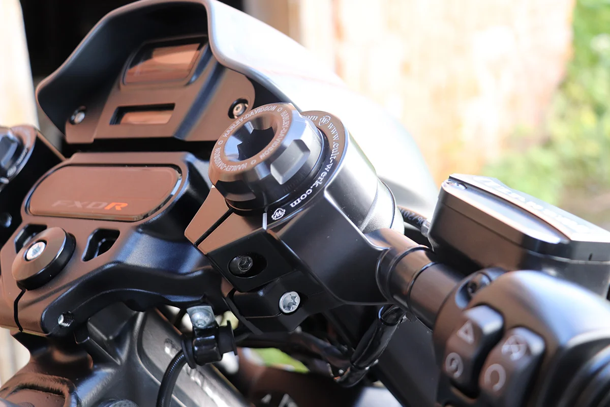 Clip-on handlebar RACING (suitable for Harley-Davidson models: FXDR from 2019, without EC / ABE)