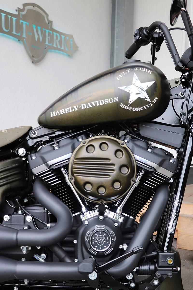 Air filter cover SLOTTED (suitable for Harley-Davidson models: Softail from 2018)