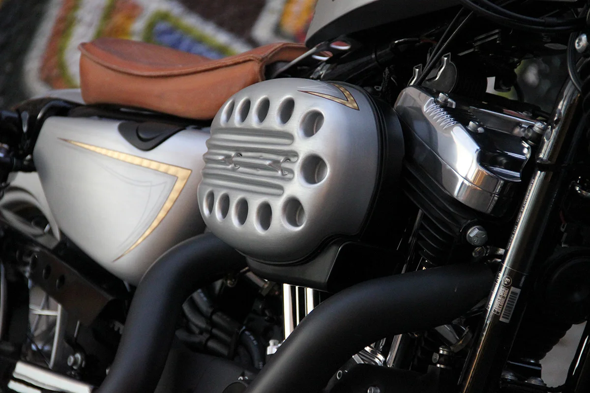 Air filter cover SLOTTED (suitable for Harley-Davidson models: Sportster 2004 to 2015, paintable)