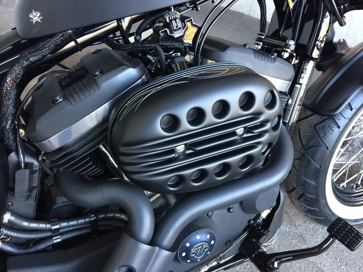 Air filter cover SLOTTED (suitable for Harley-Davidson models: Sportster 2004 to 2015, paintable)