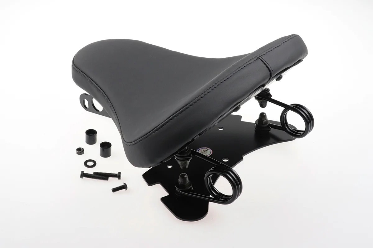 Swing saddle BOBBER (suitable for Harley-Davidson models: all Sportster, with leather)